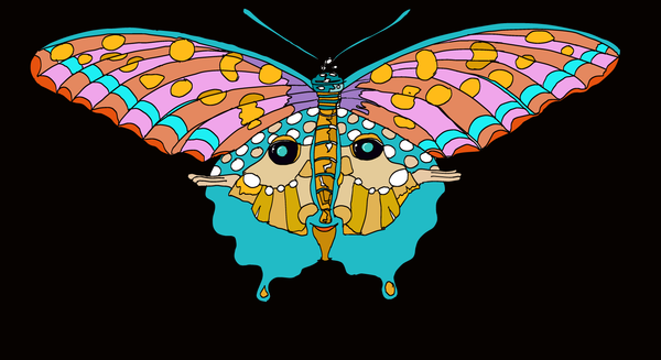 Butterfly Head a la Peter Max