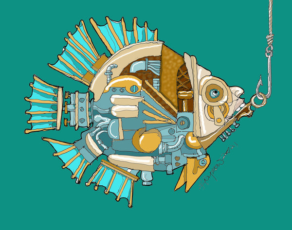 Mechanical Gold Fish Half