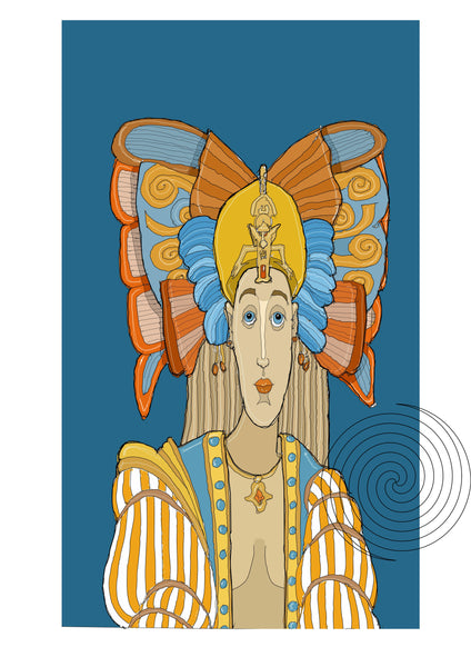 Woman with Butterfly Hat